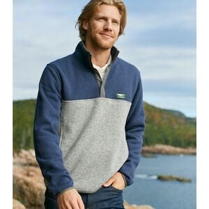 L.L. Bean men's quarter snap fleece color block size small